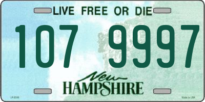 NH license plate 1079997