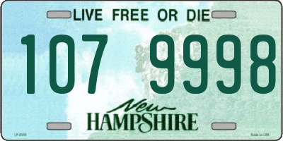 NH license plate 1079998
