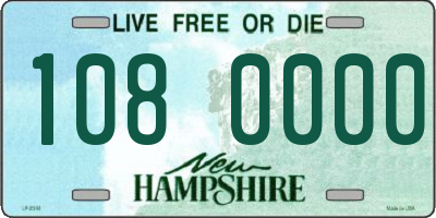 NH license plate 1080000