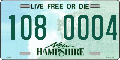 NH license plate 1080004
