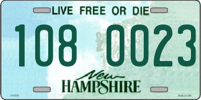 NH license plate 1080023