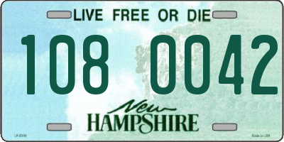 NH license plate 1080042