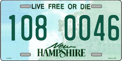 NH license plate 1080046
