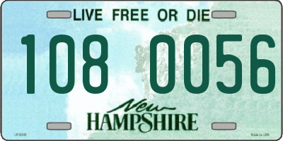 NH license plate 1080056