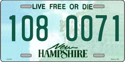 NH license plate 1080071