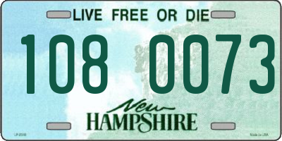 NH license plate 1080073