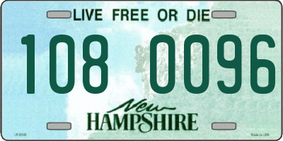 NH license plate 1080096