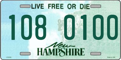 NH license plate 1080100