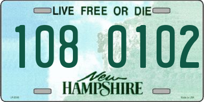 NH license plate 1080102