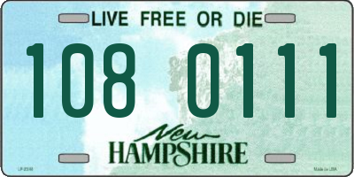NH license plate 1080111