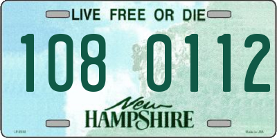NH license plate 1080112