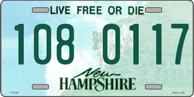 NH license plate 1080117