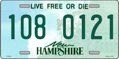 NH license plate 1080121