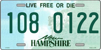 NH license plate 1080122