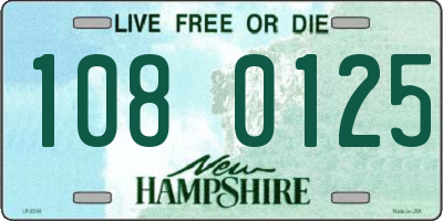 NH license plate 1080125