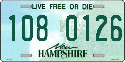 NH license plate 1080126