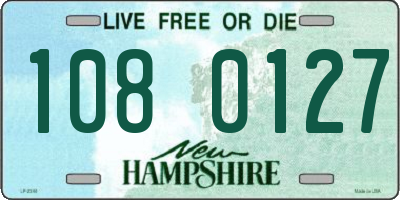 NH license plate 1080127