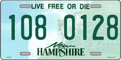 NH license plate 1080128