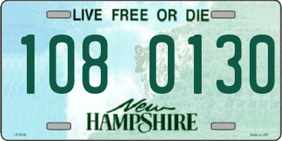 NH license plate 1080130