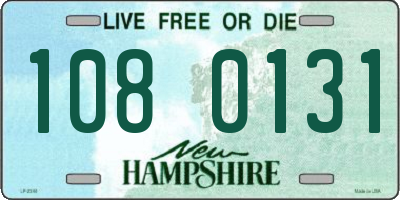 NH license plate 1080131