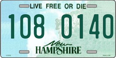 NH license plate 1080140