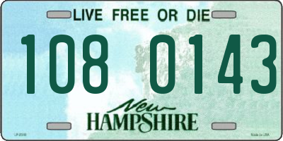NH license plate 1080143
