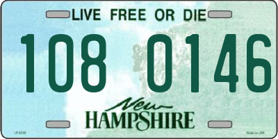 NH license plate 1080146