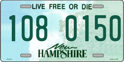 NH license plate 1080150