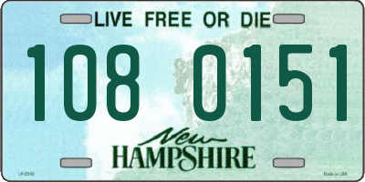 NH license plate 1080151