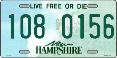 NH license plate 1080156