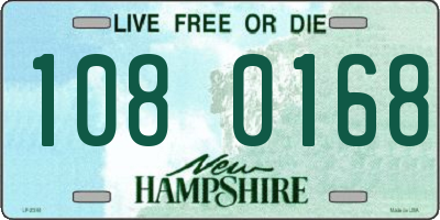 NH license plate 1080168