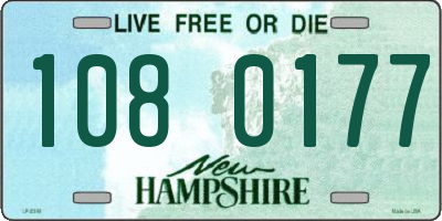 NH license plate 1080177