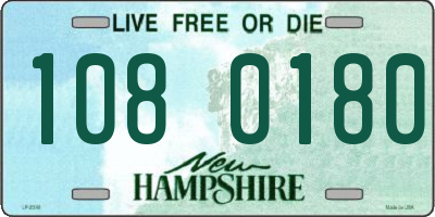 NH license plate 1080180