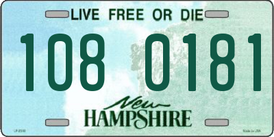 NH license plate 1080181