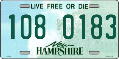 NH license plate 1080183