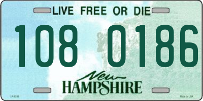 NH license plate 1080186