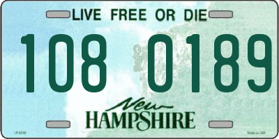 NH license plate 1080189