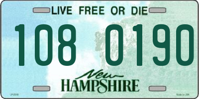 NH license plate 1080190