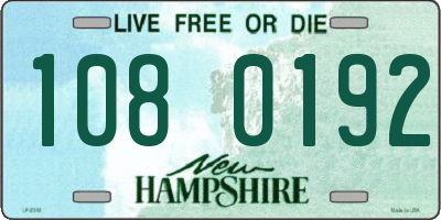 NH license plate 1080192