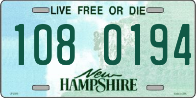 NH license plate 1080194
