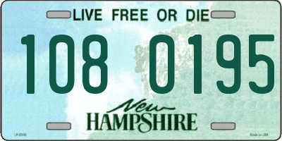 NH license plate 1080195