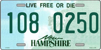 NH license plate 1080250