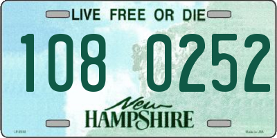 NH license plate 1080252