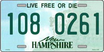 NH license plate 1080261