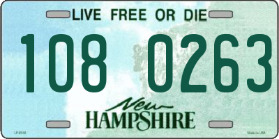 NH license plate 1080263