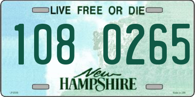 NH license plate 1080265