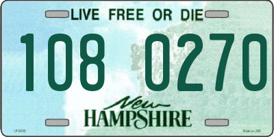 NH license plate 1080270