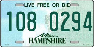 NH license plate 1080294