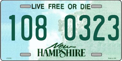 NH license plate 1080323