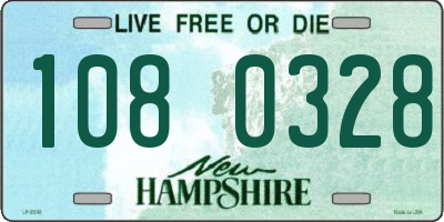 NH license plate 1080328
